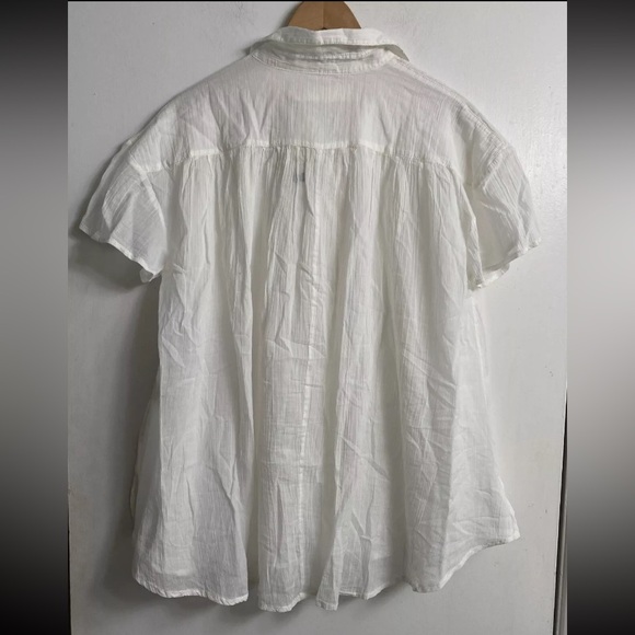 NWT We The Free People Float Away Shirt Size XS-Optic White Oversize Button Up - Picture 6 of 11